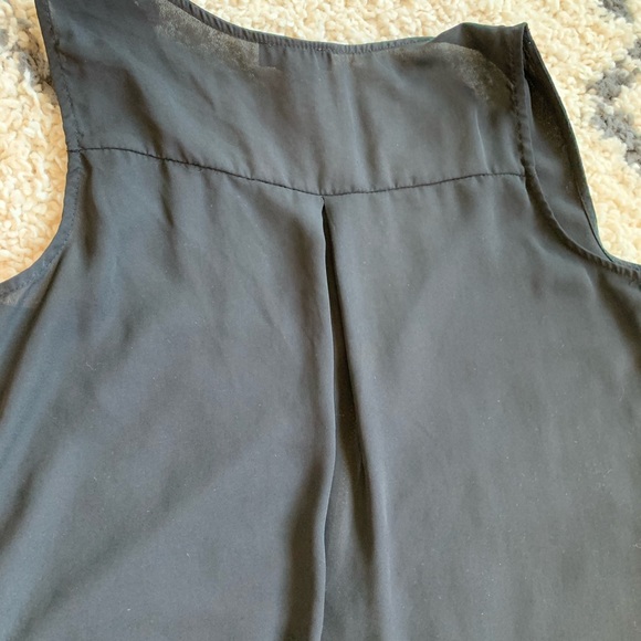 Nikimoto Gold zipper half zip sheer black top - Picture 4 of 5